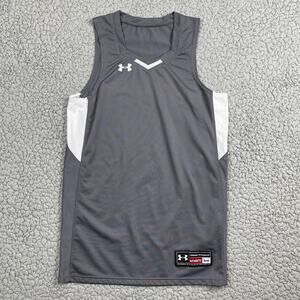 Under Armour Practice Basketball Jersey Mesh Tank Top Mens Small Gray